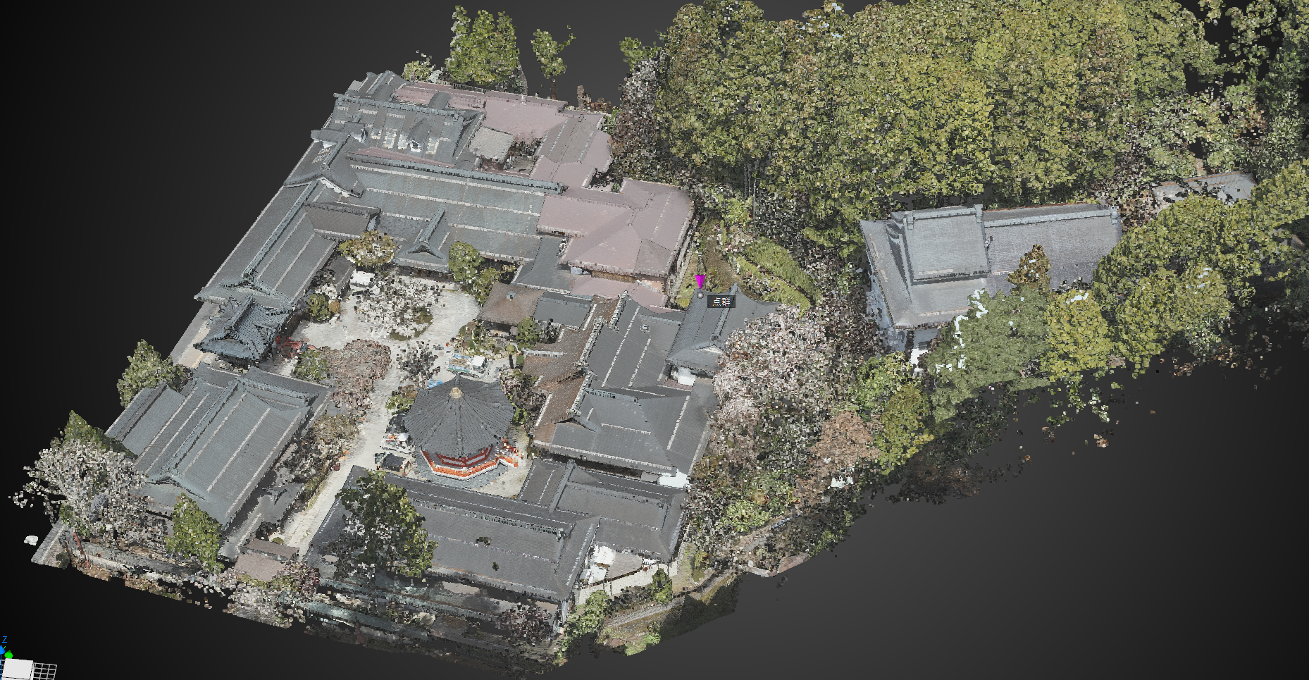 高野山　普賢院（和歌山県伊都郡高野町高野山605）様3D化の空撮をさせて頂きました。