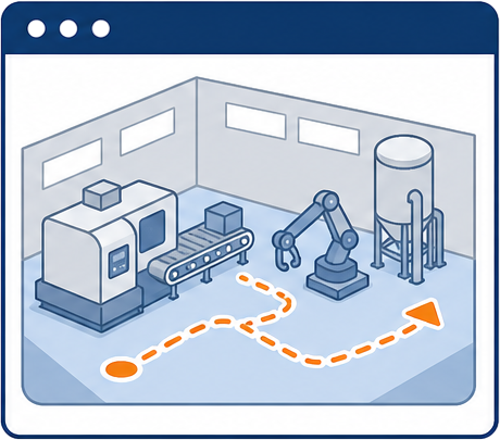 3Dウォークスルーを制作しWebに設置するイラスト
