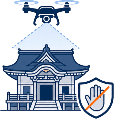 文化財を非接触で記録するアイコン